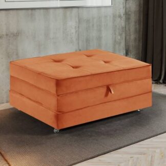 Puff Cama 190 3x62 Veludo Inca Ferrugem 08 Idealle